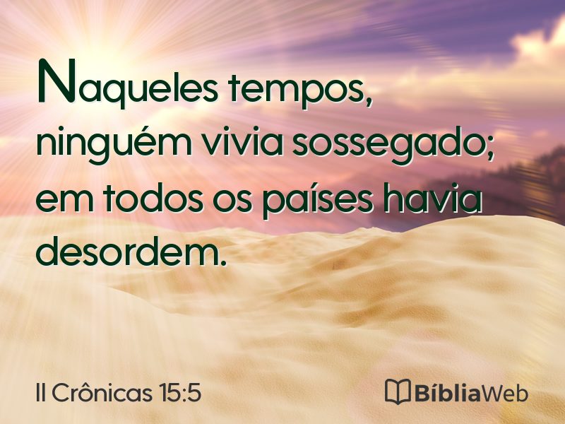 II Crônicas 15:5 em imagem para compartilhar
