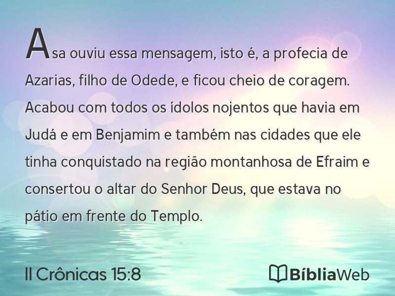 II Crônicas 15:8 em imagem para compartilhar