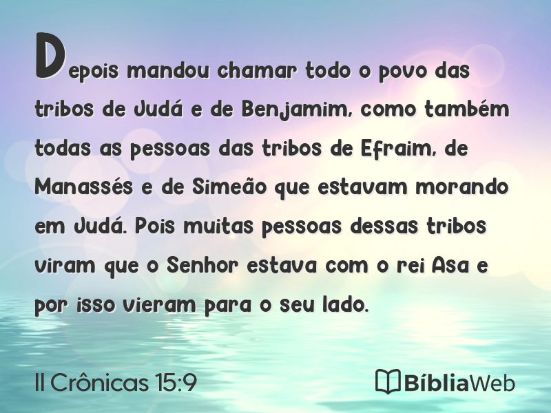 II Crônicas 15:9 em imagem para compartilhar