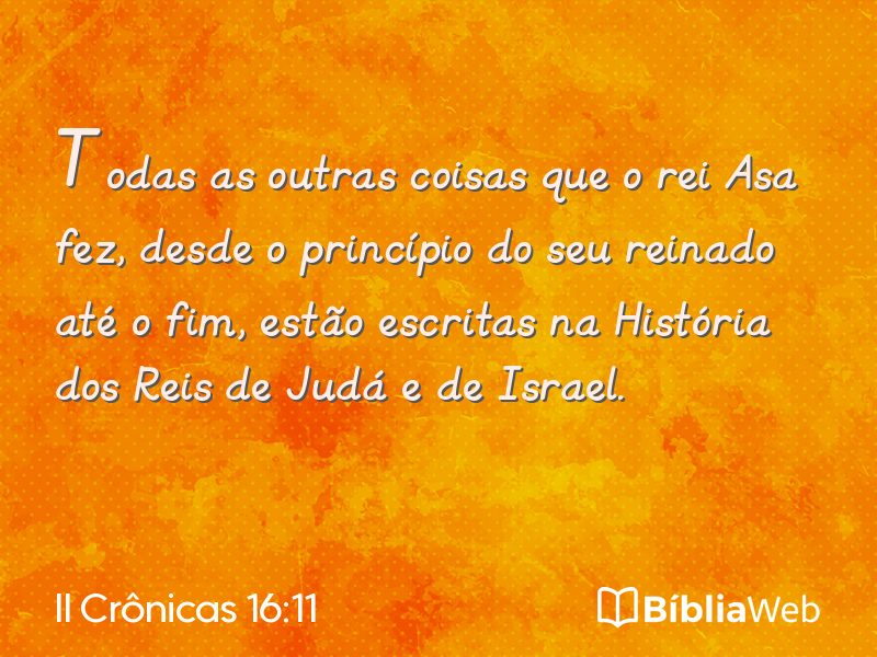 II Crônicas 16:11 em imagem para compartilhar