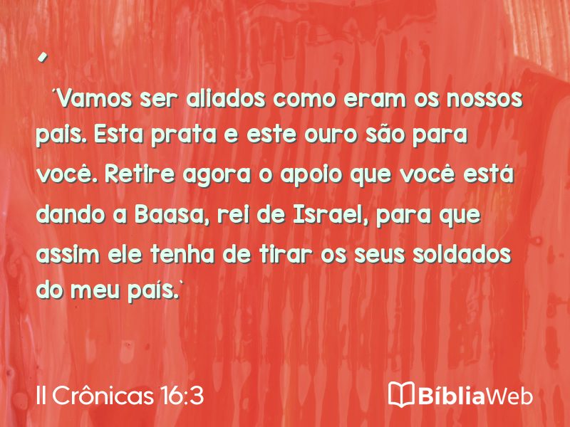 II Crônicas 16:3 em imagem para compartilhar