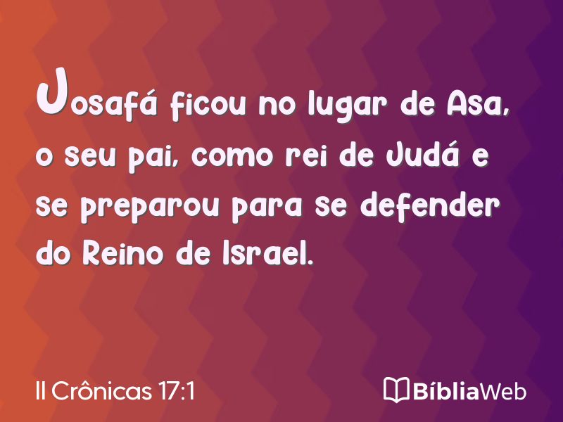 II Crônicas 17:1 em imagem para compartilhar