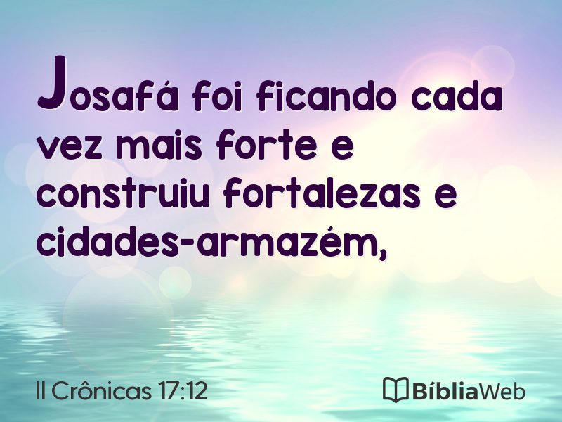 II Crônicas 17:12 em imagem para compartilhar