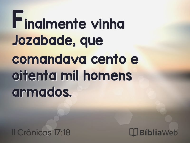 II Crônicas 17:18 em imagem para compartilhar