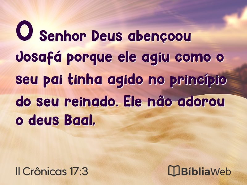 II Crônicas 17:3 em imagem para compartilhar