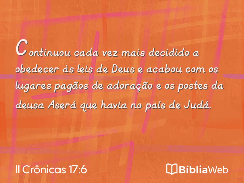 II Crônicas 17:6 em imagem para compartilhar