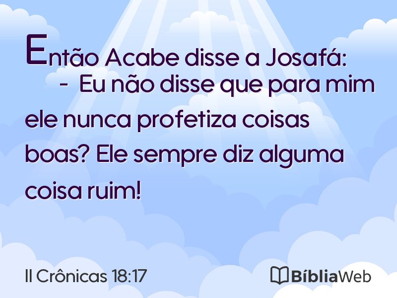 II Crônicas 18:17 em imagem para compartilhar