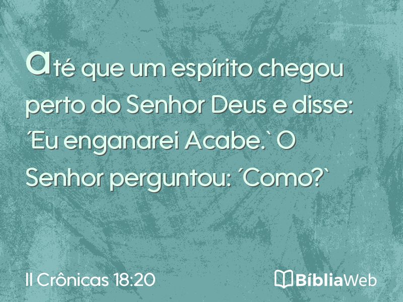 II Crônicas 18:20 em imagem para compartilhar