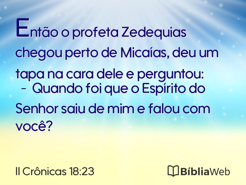 II Crônicas 18:23 em imagem para compartilhar