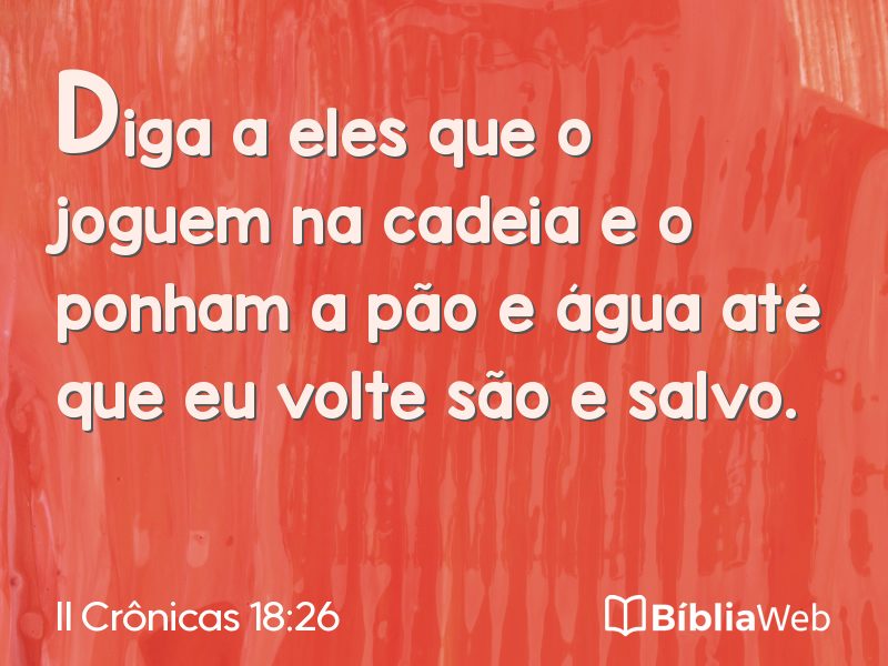 II Crônicas 18:26 em imagem para compartilhar