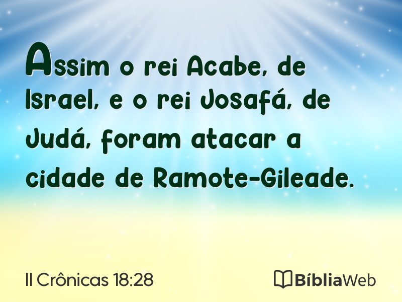 II Crônicas 18:28 em imagem para compartilhar