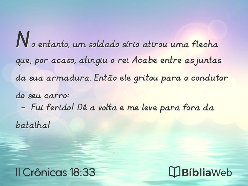 II Crônicas 18:33 em imagem para compartilhar