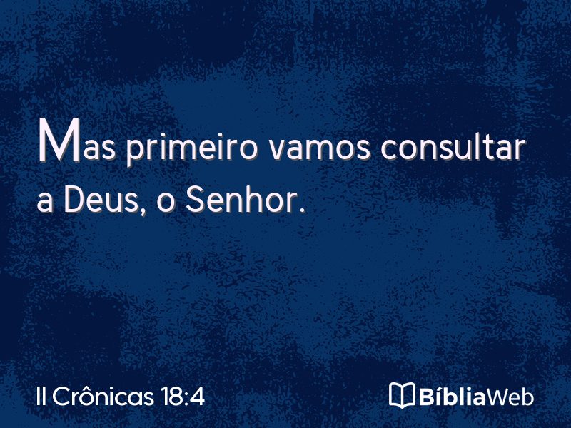 II Crônicas 18:4 em imagem para compartilhar