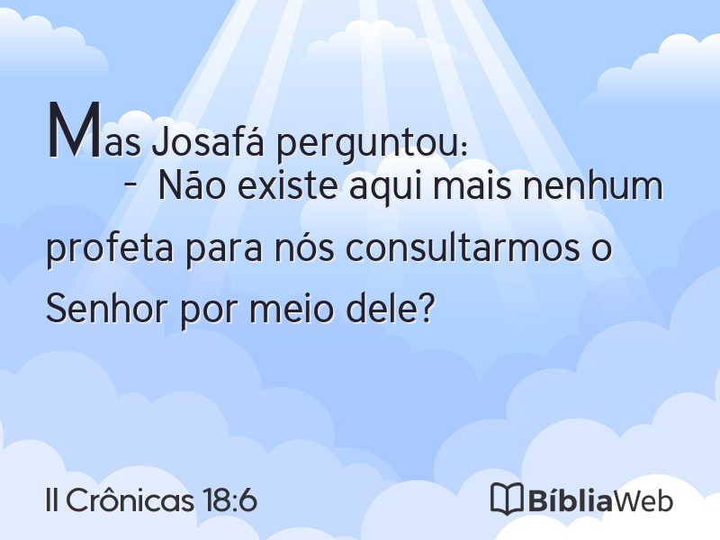 II Crônicas 18:6 em imagem para compartilhar