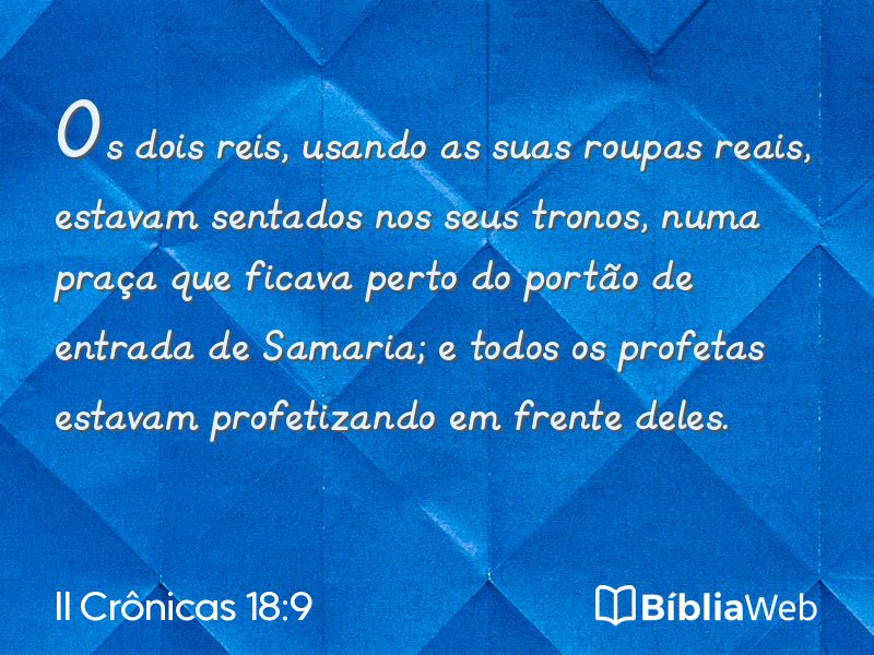 II Crônicas 18:9 em imagem para compartilhar