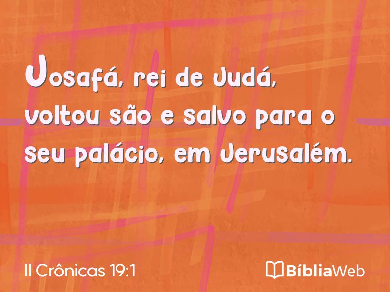 II Crônicas 19:1 em imagem para compartilhar