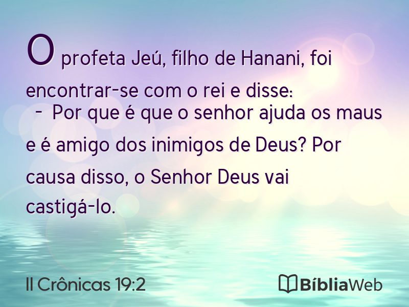 II Crônicas 19:2 em imagem para compartilhar