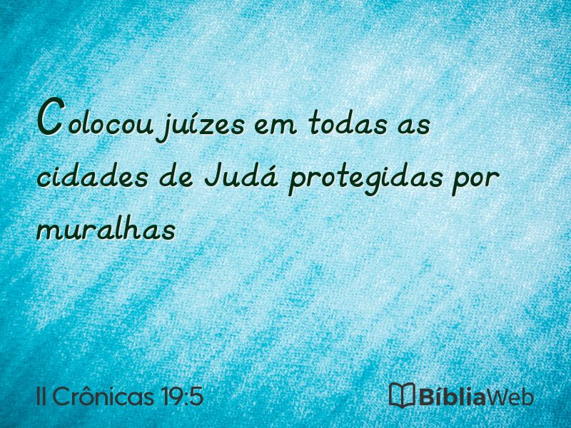 II Crônicas 19:5 em imagem para compartilhar