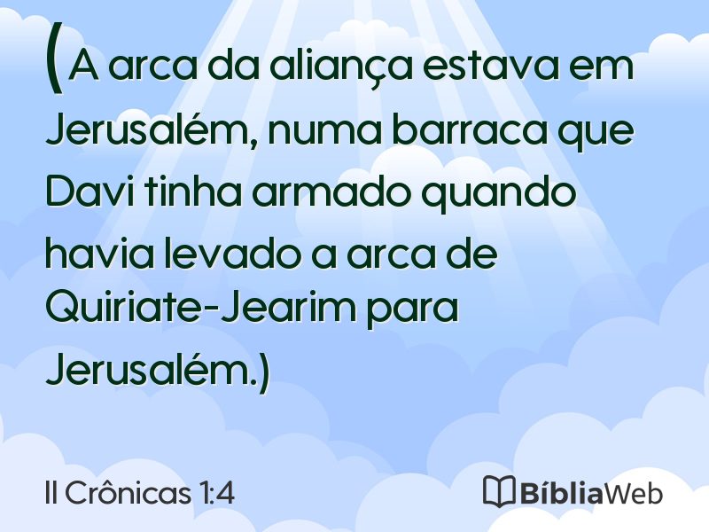 II Crônicas 1:4 em imagem para compartilhar