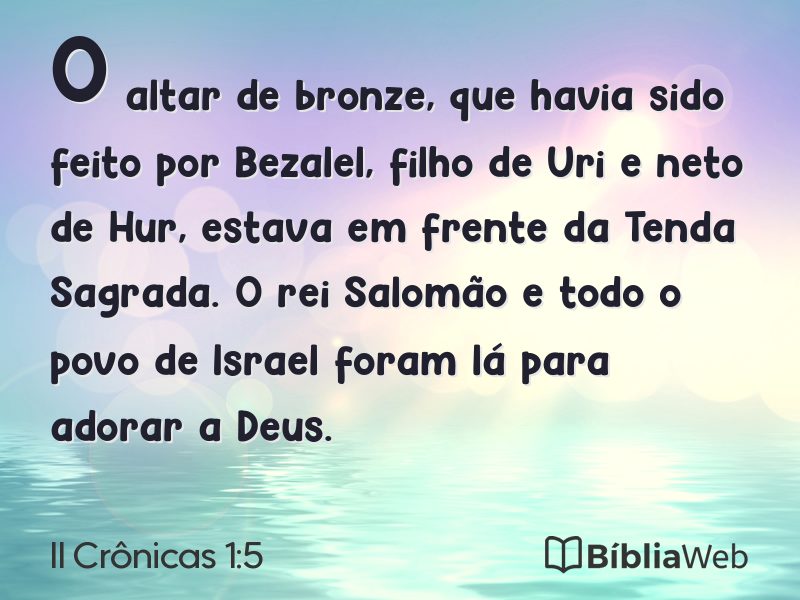 II Crônicas 1:5 em imagem para compartilhar