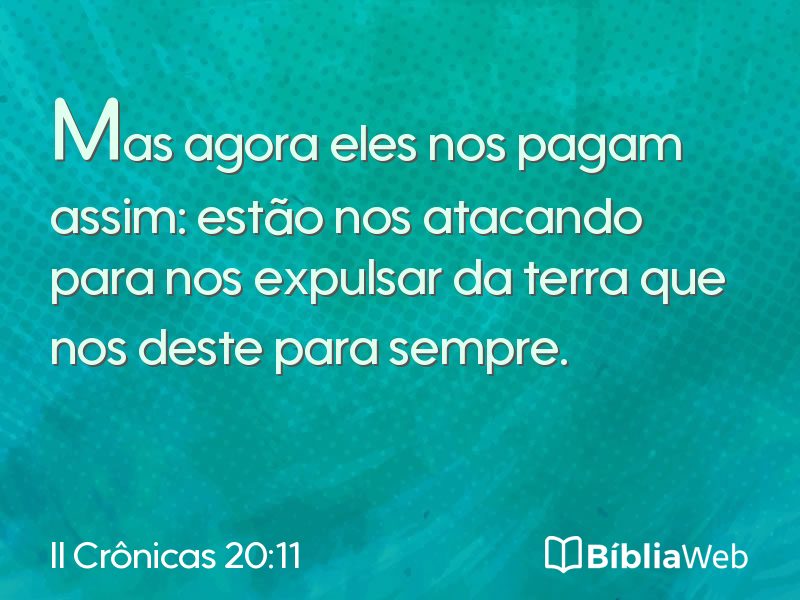 II Crônicas 20:11 em imagem para compartilhar