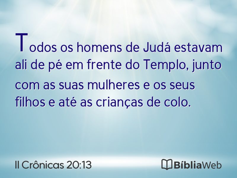 II Crônicas 20:13 em imagem para compartilhar