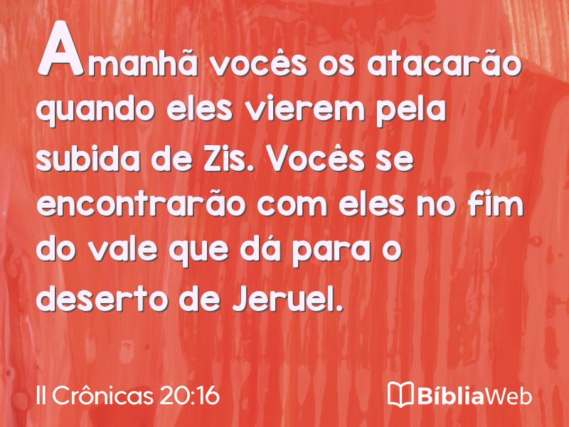 II Crônicas 20:16 em imagem para compartilhar