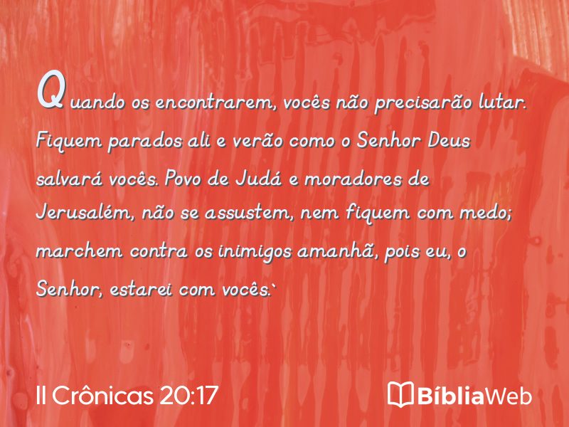 II Crônicas 20:17 em imagem para compartilhar