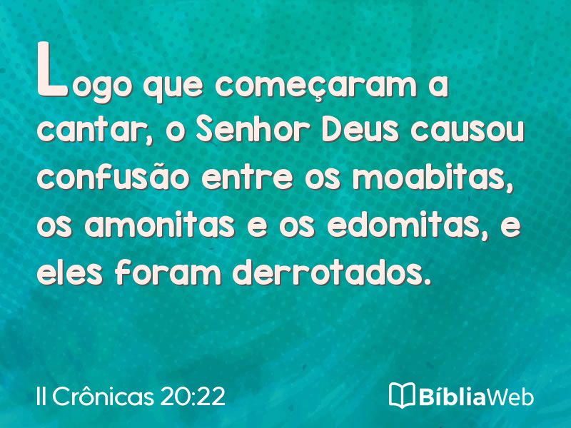 II Crônicas 20:22 em imagem para compartilhar