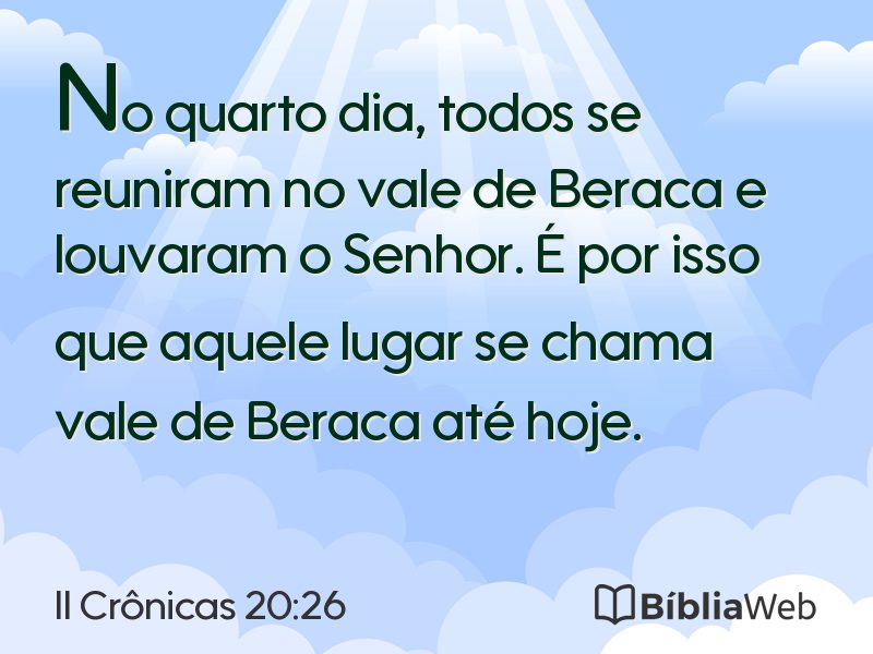 II Crônicas 20:26 em imagem para compartilhar