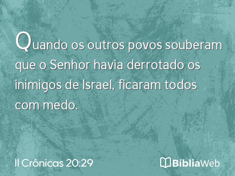 II Crônicas 20:29 em imagem para compartilhar