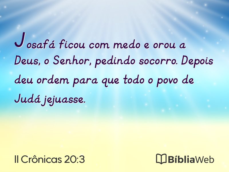 II Crônicas 20:3 em imagem para compartilhar