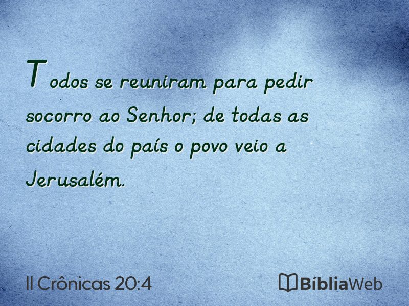 II Crônicas 20:4 em imagem para compartilhar