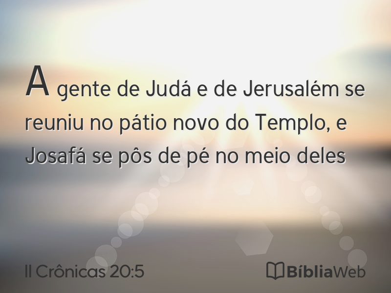 II Crônicas 20:5 em imagem para compartilhar