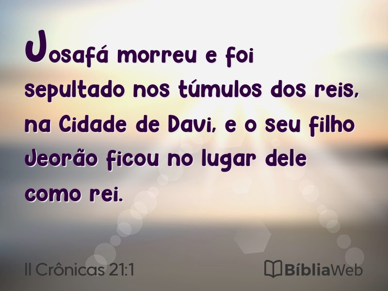 II Crônicas 21:1 em imagem para compartilhar