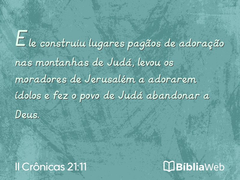 II Crônicas 21:11 em imagem para compartilhar