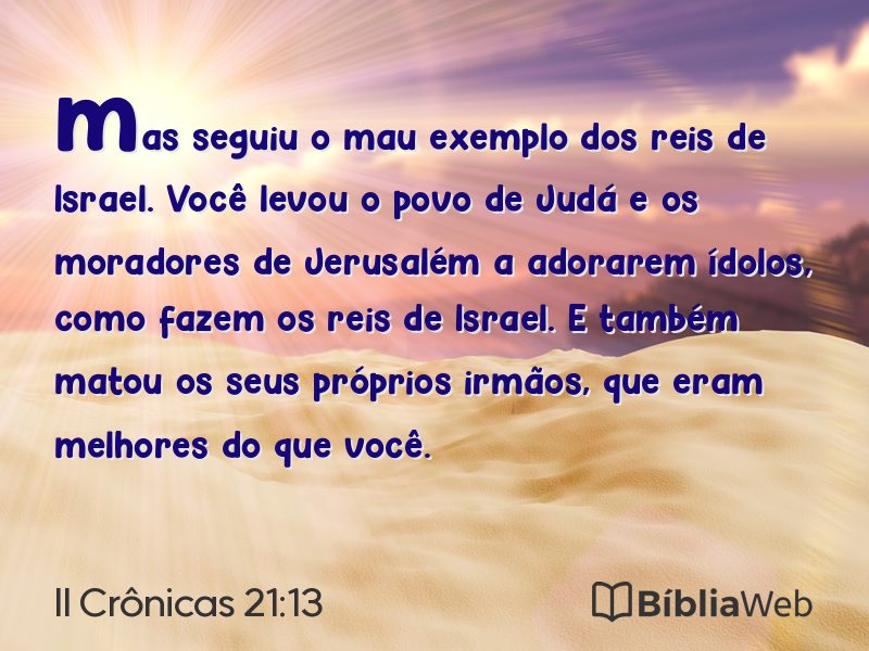 II Crônicas 21:13 em imagem para compartilhar