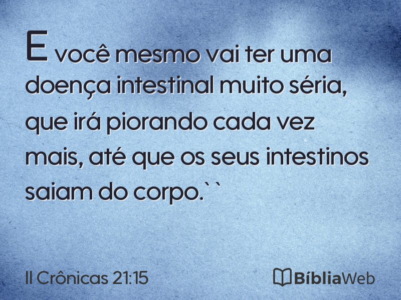 II Crônicas 21:15 em imagem para compartilhar