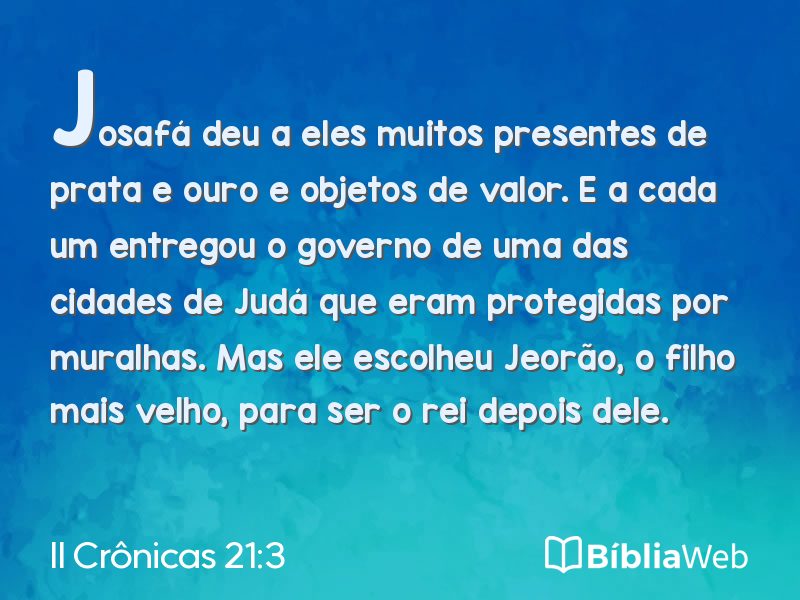 II Crônicas 21:3 em imagem para compartilhar