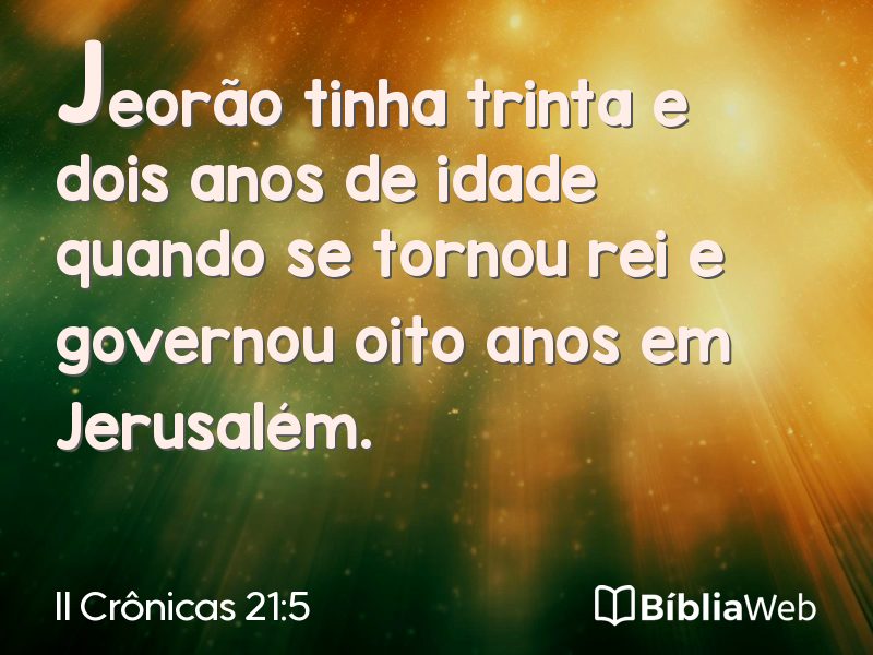 II Crônicas 21:5 em imagem para compartilhar