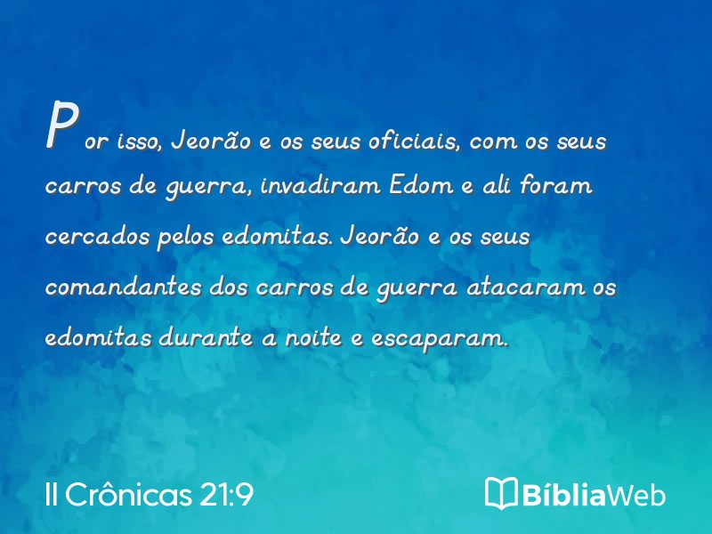 II Crônicas 21:9 em imagem para compartilhar