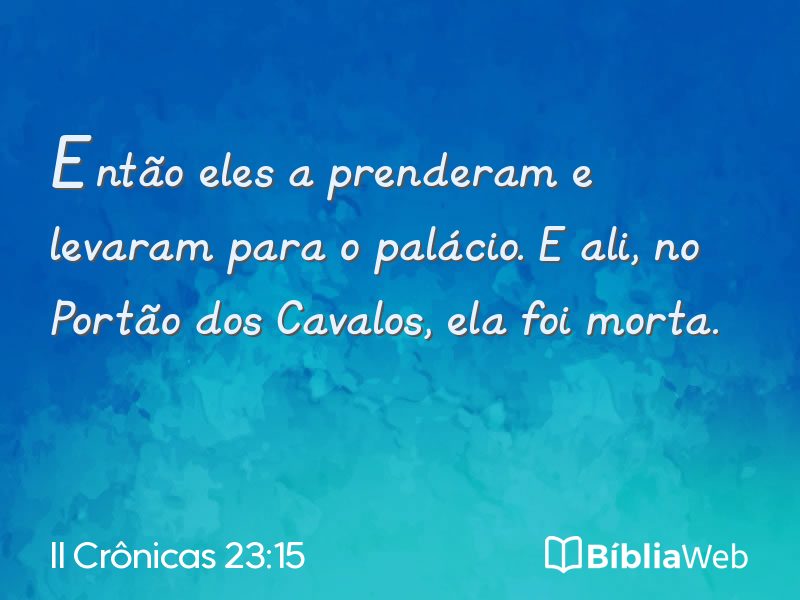 II Crônicas 23:15 em imagem para compartilhar