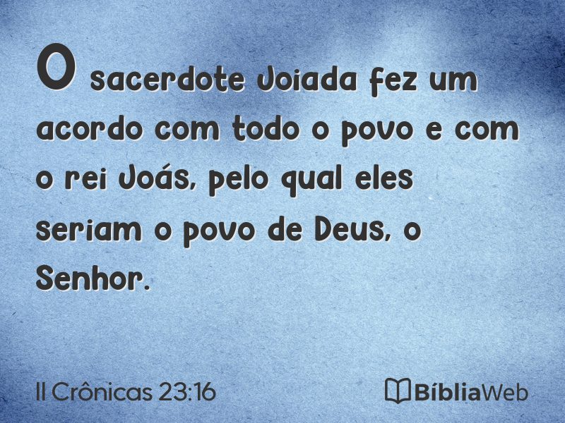 II Crônicas 23:16 em imagem para compartilhar