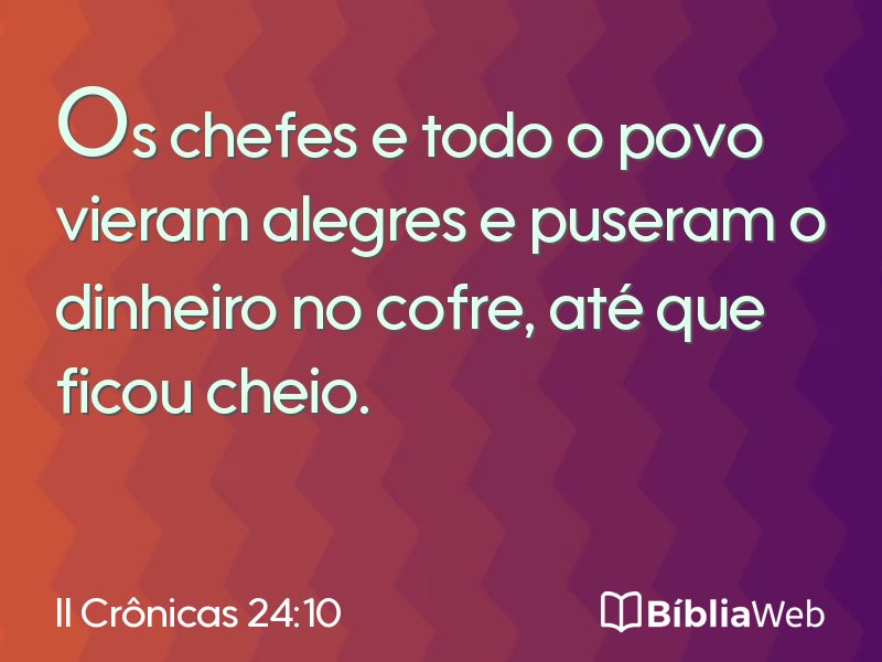 II Crônicas 24:10 em imagem para compartilhar