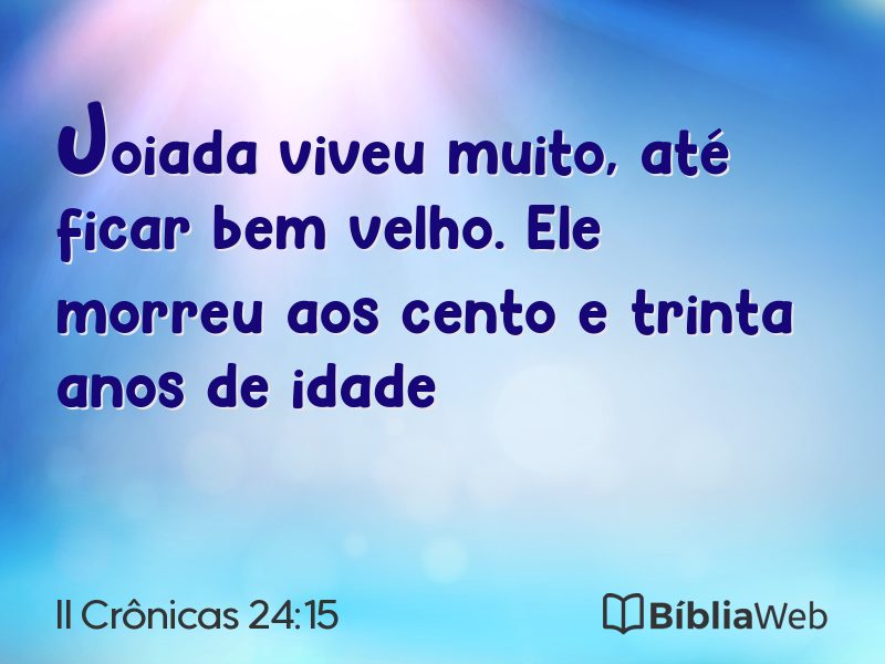 II Crônicas 24:15 em imagem para compartilhar