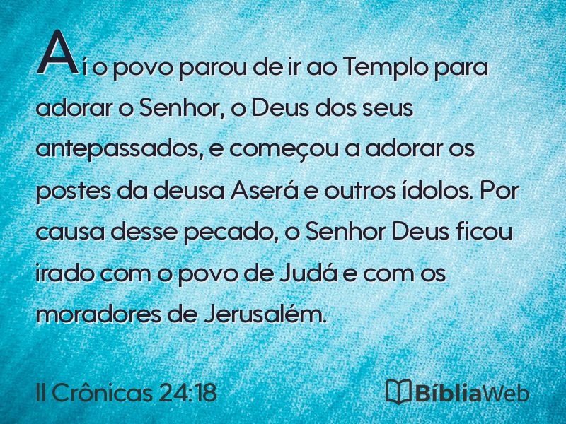 II Crônicas 24:18 em imagem para compartilhar