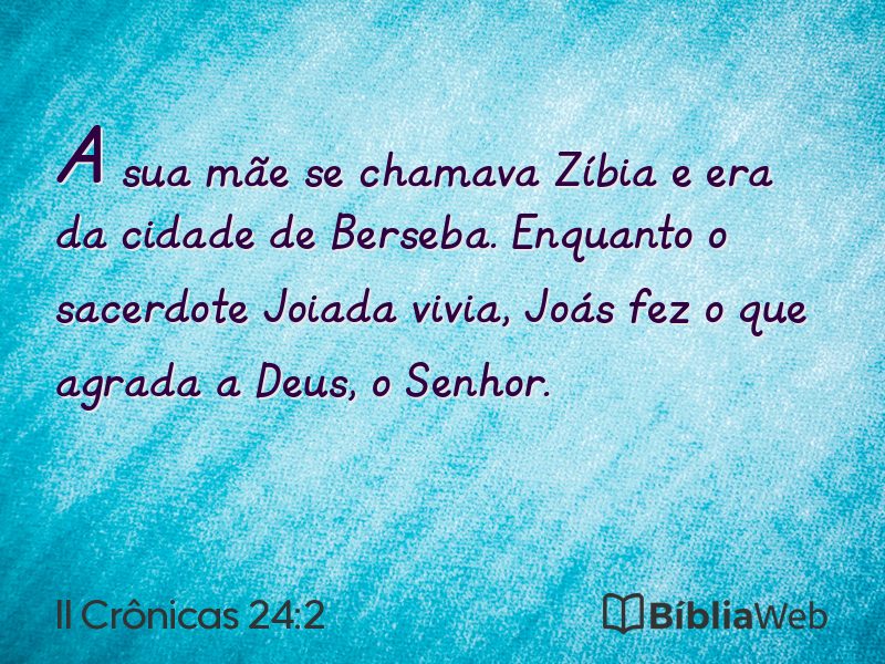 II Crônicas 24:2 em imagem para compartilhar