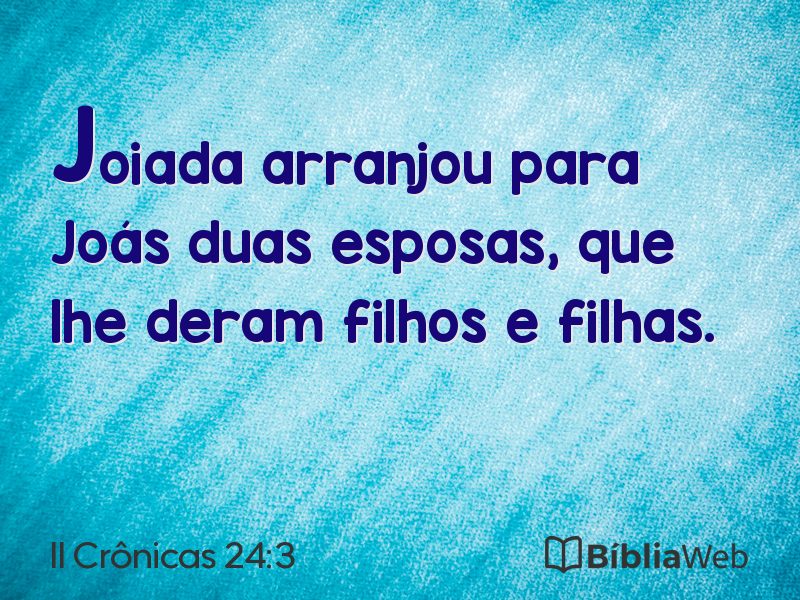 II Crônicas 24:3 em imagem para compartilhar