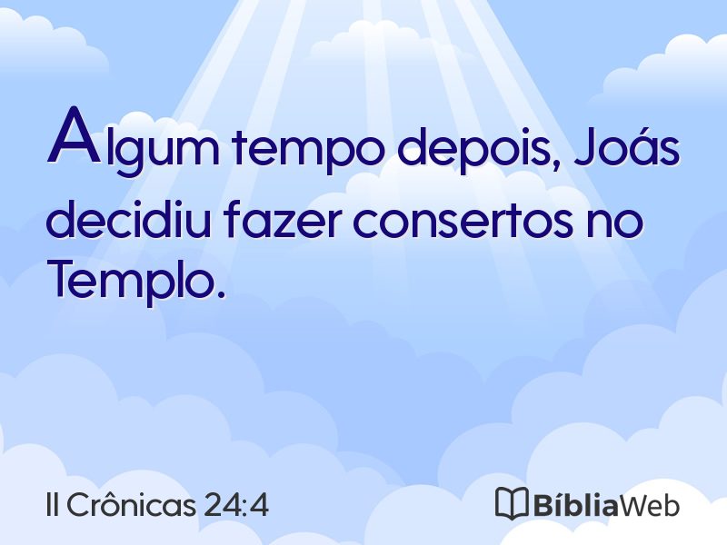 II Crônicas 24:4 em imagem para compartilhar