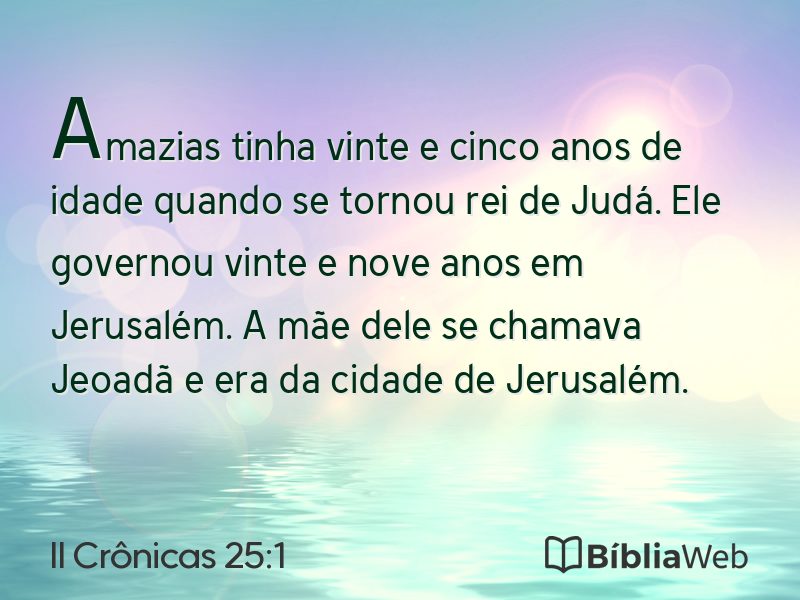 II Crônicas 25:1 em imagem para compartilhar
